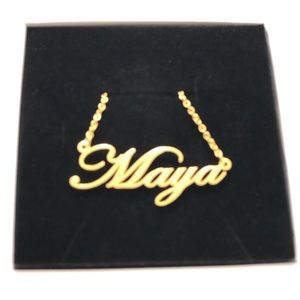 14K Gold Plated Name Necklace  - Maya